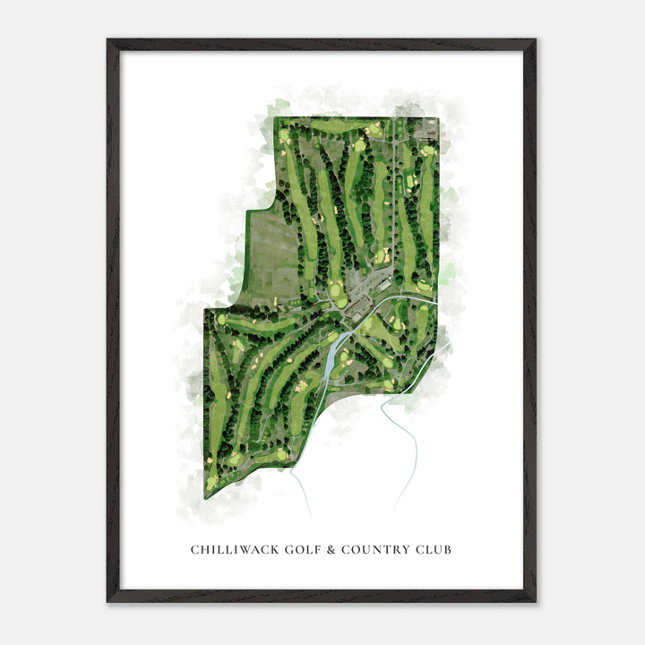 Print of Chilliwack Golf &amp; Country Club Classic Map