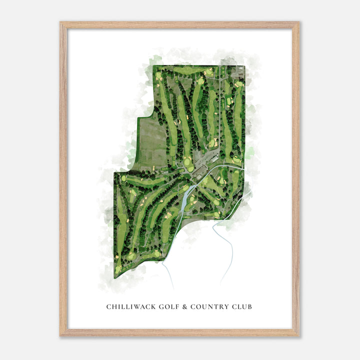 Print of Chilliwack Golf &amp; Country Club Classic Map