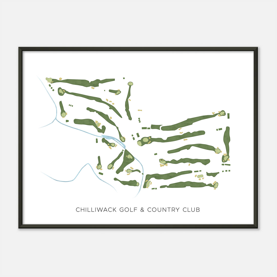 Print of Chilliwack Golf & Country Club Modern Map