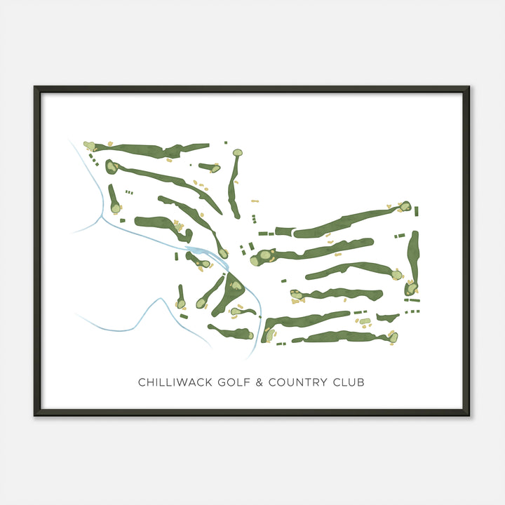 Print of Chilliwack Golf & Country Club Modern Map