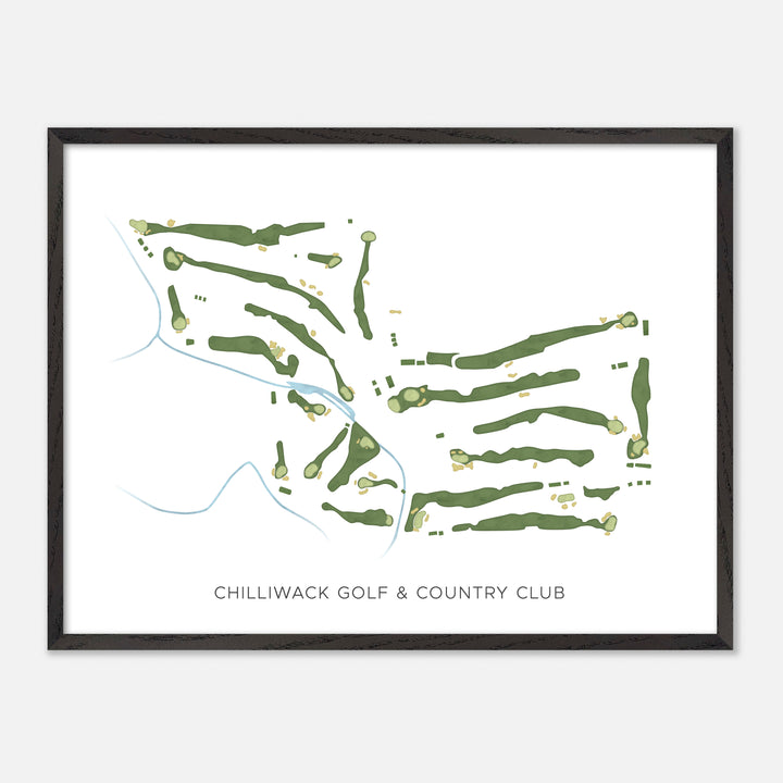 Print of Chilliwack Golf & Country Club Modern Map