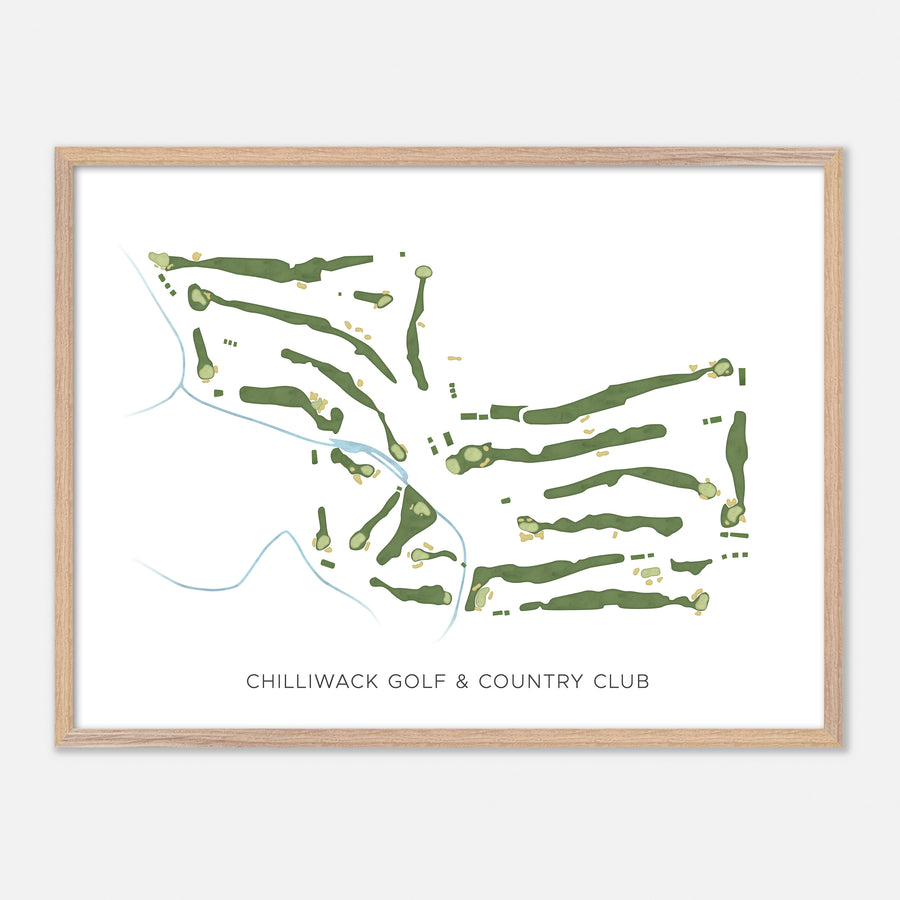 Print of Chilliwack Golf & Country Club Modern Map
