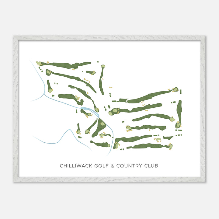 Print of Chilliwack Golf & Country Club Modern Map