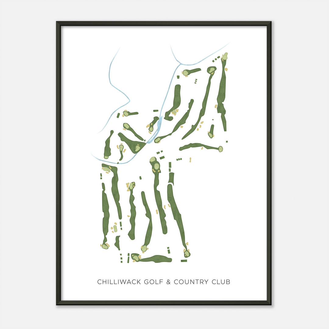 Print of Chilliwack Golf & Country Club Modern Map