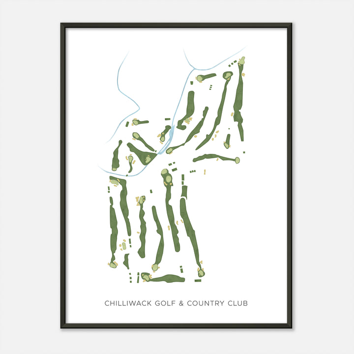 Print of Chilliwack Golf & Country Club Modern Map