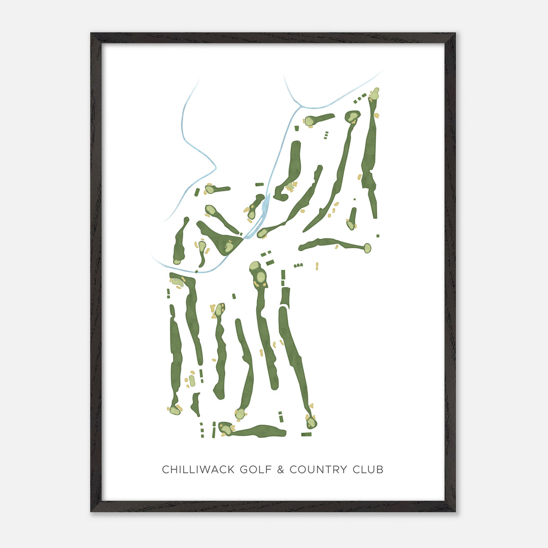 Print of Chilliwack Golf & Country Club Modern Map
