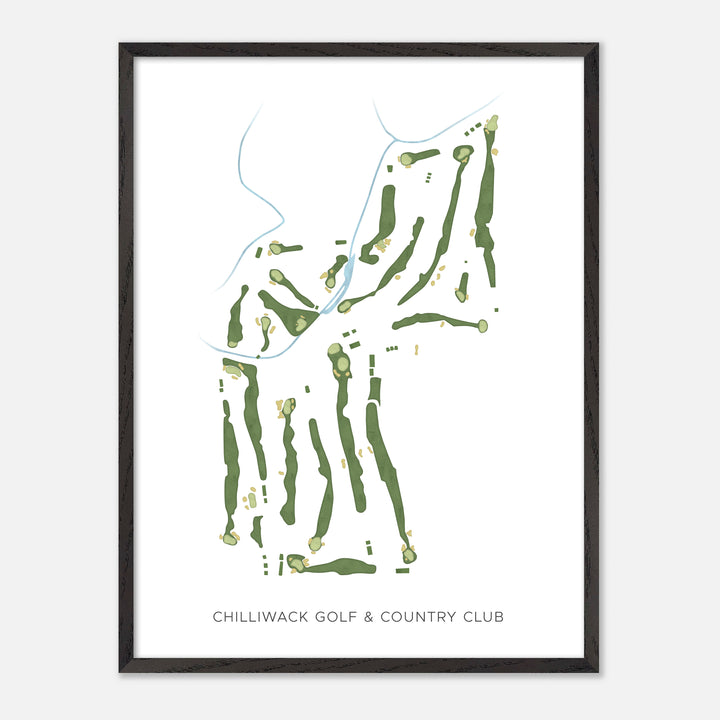 Print of Chilliwack Golf & Country Club Modern Map