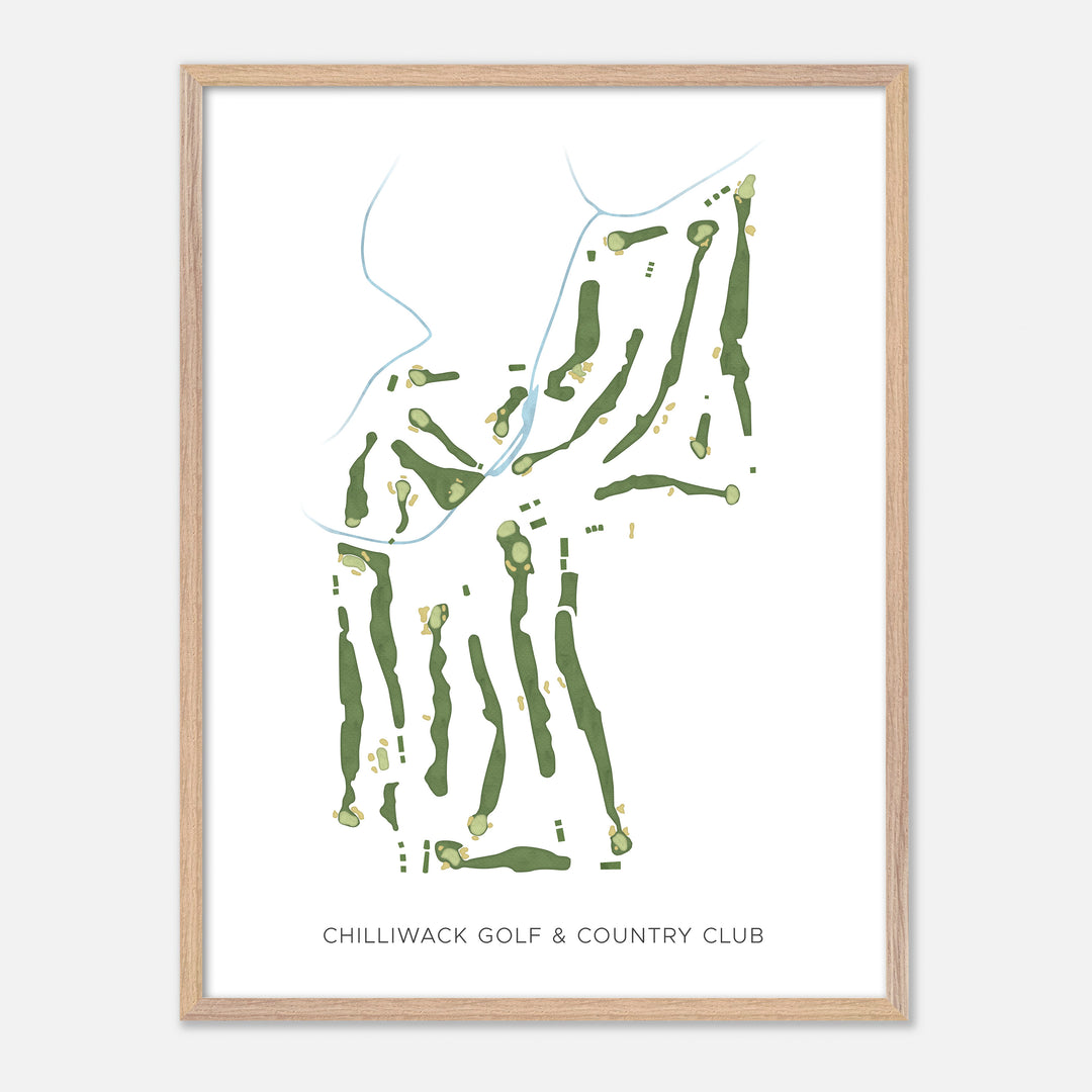 Print of Chilliwack Golf & Country Club Modern Map