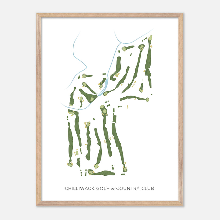 Print of Chilliwack Golf & Country Club Modern Map