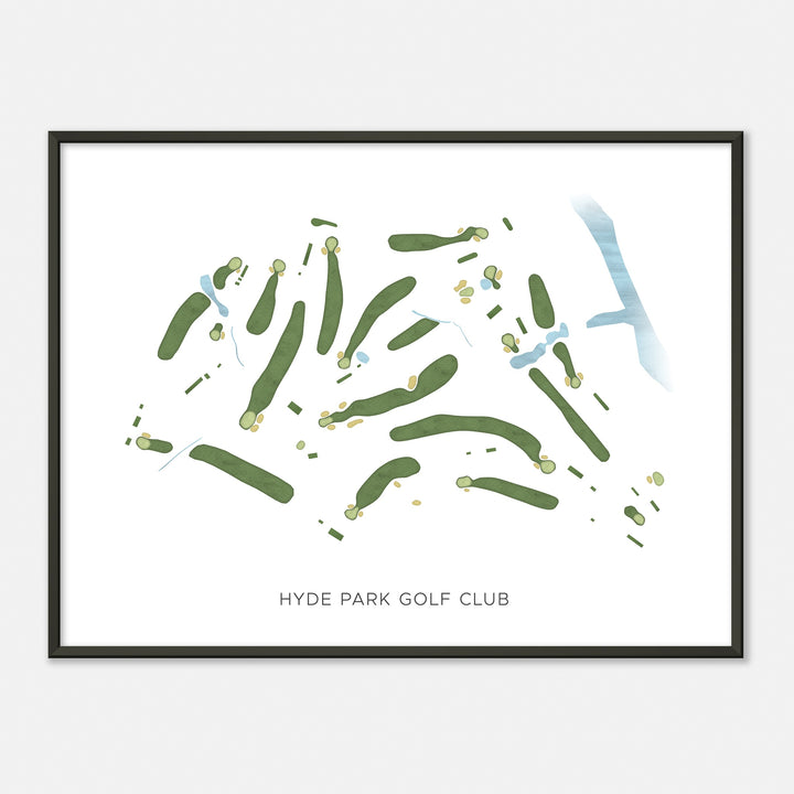 Print of Hyde Park Golf Club Modern Map