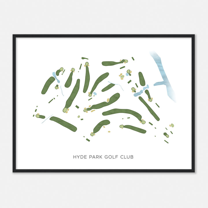 Print of Hyde Park Golf Club Modern Map