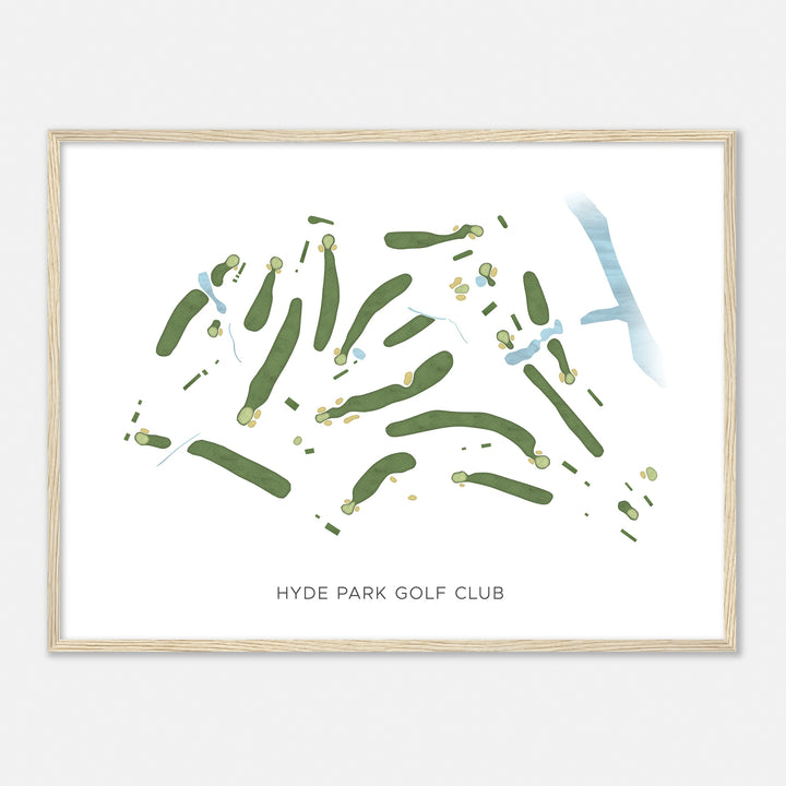 Print of Hyde Park Golf Club Modern Map