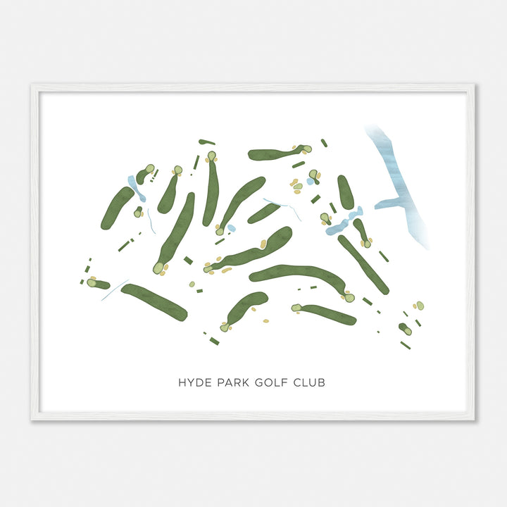 Print of Hyde Park Golf Club Modern Map