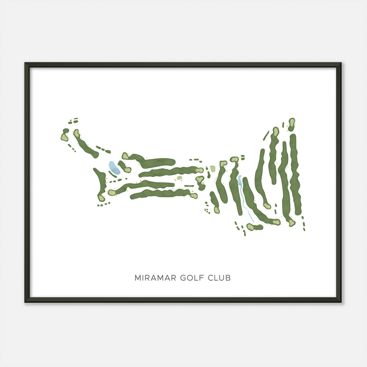 Print of Miramar Golf Club Modern Map