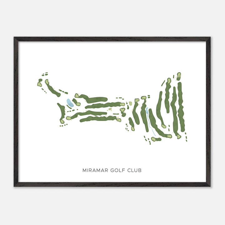 Print of Miramar Golf Club Modern Map