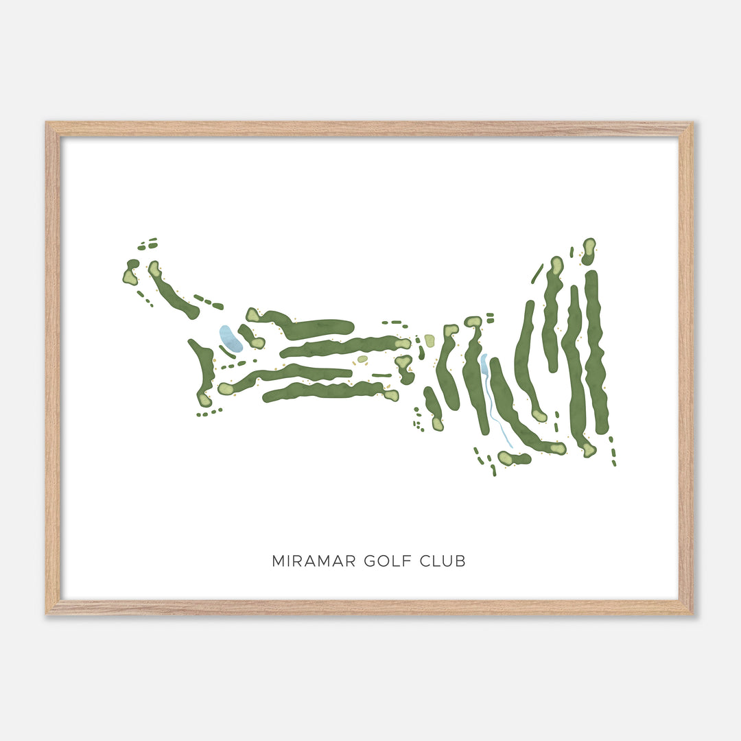 Print of Miramar Golf Club Modern Map