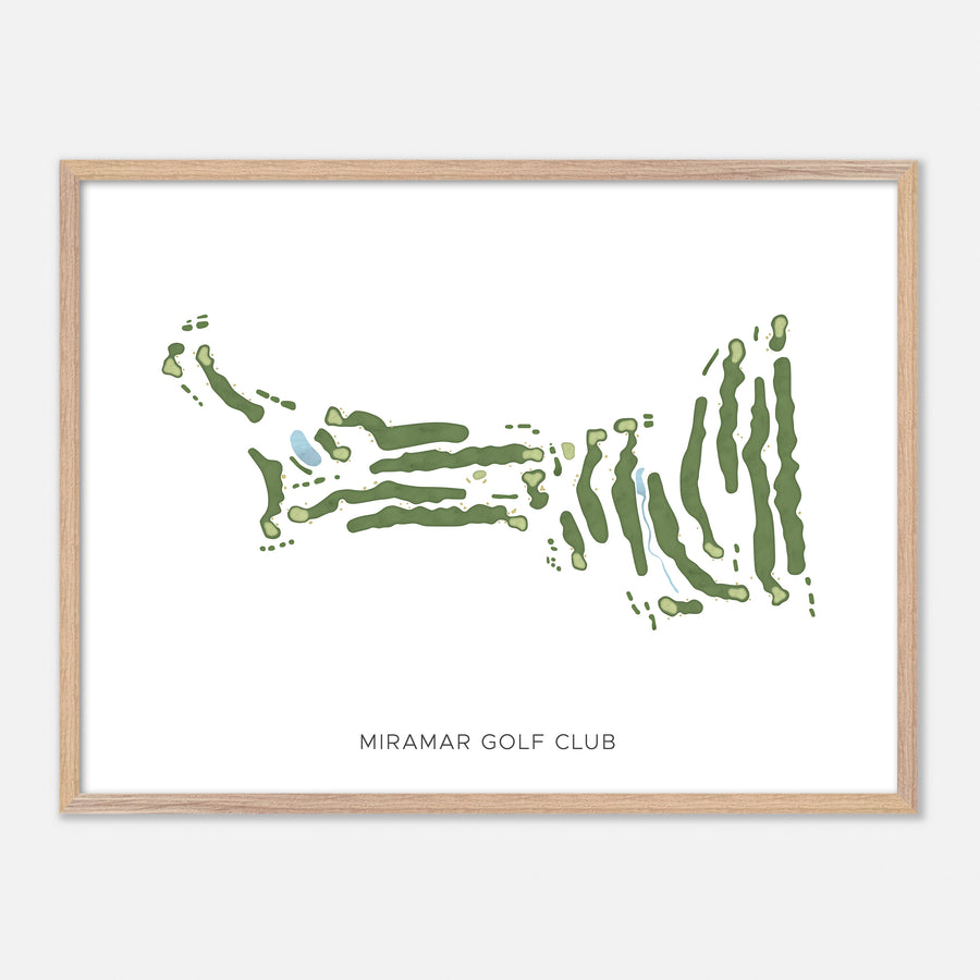 Print of Miramar Golf Club Modern Map