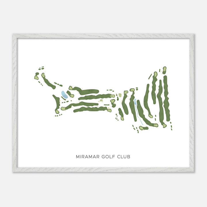 Print of Miramar Golf Club Modern Map