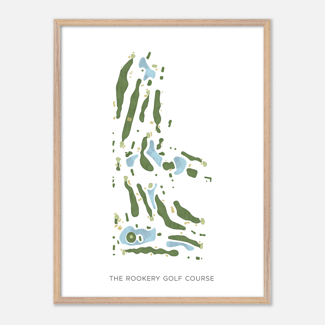 Print of The Rookery Golf Course Modern Map