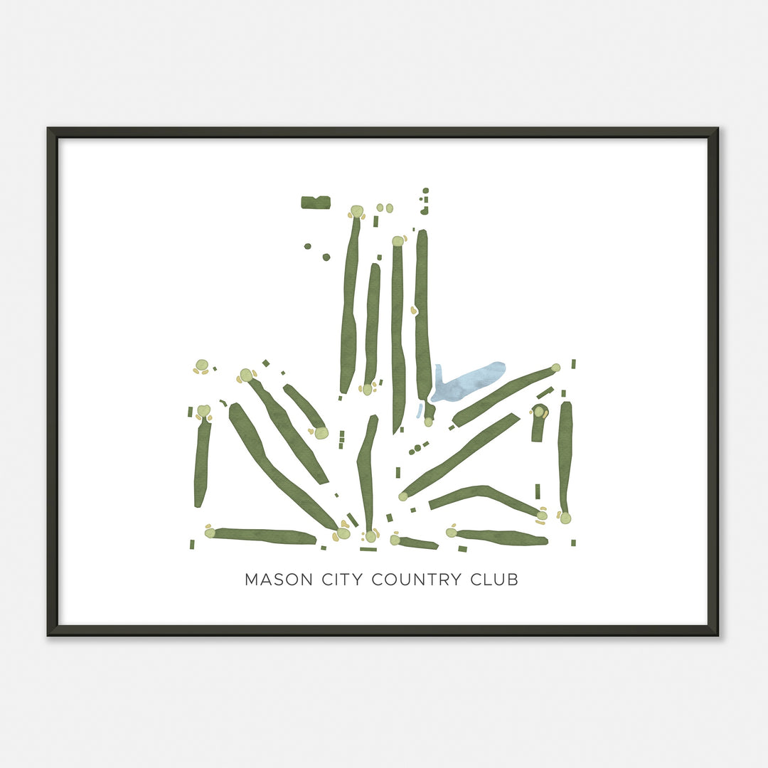 Print of Mason City Country Club Modern Map