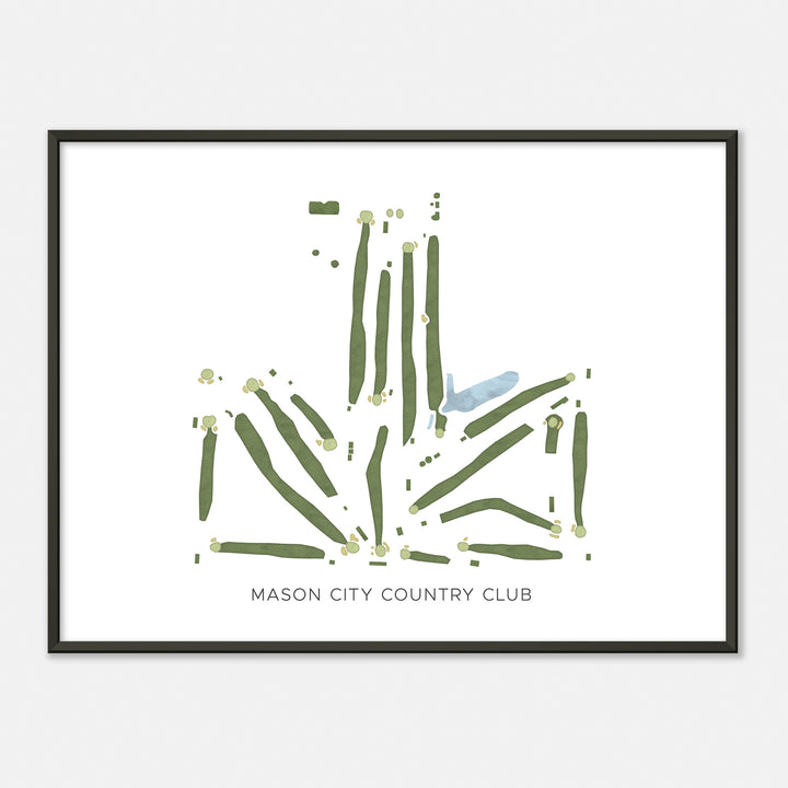 Print of Mason City Country Club Modern Map