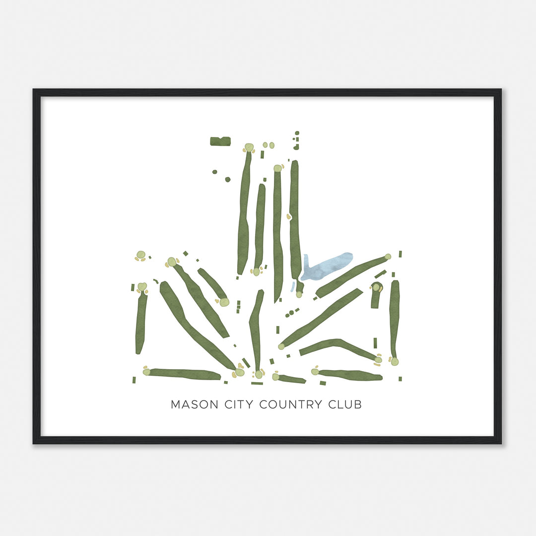 Print of Mason City Country Club Modern Map