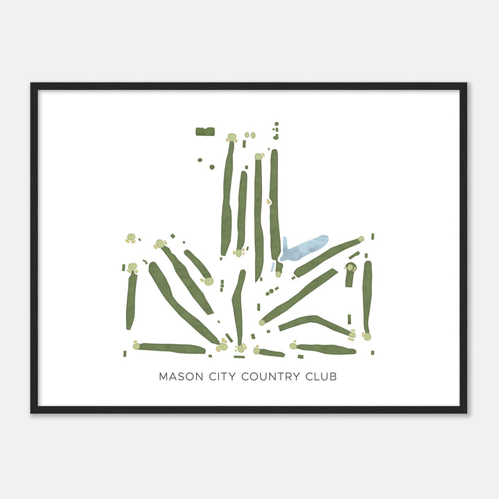 Print of Mason City Country Club Modern Map