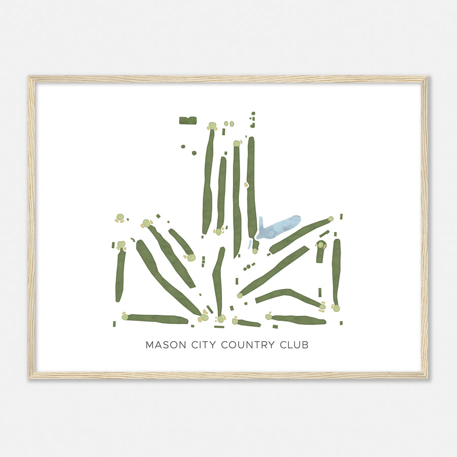 Print of Mason City Country Club Modern Map