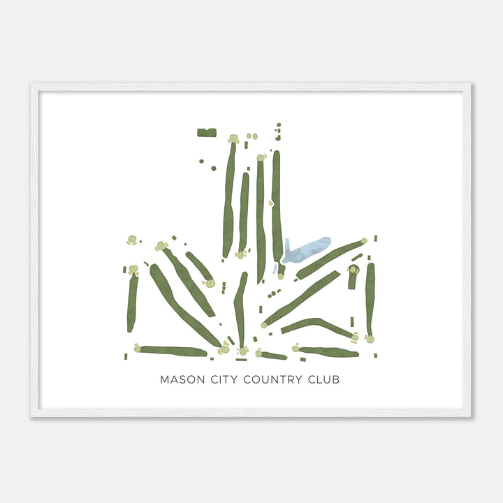 Print of Mason City Country Club Modern Map