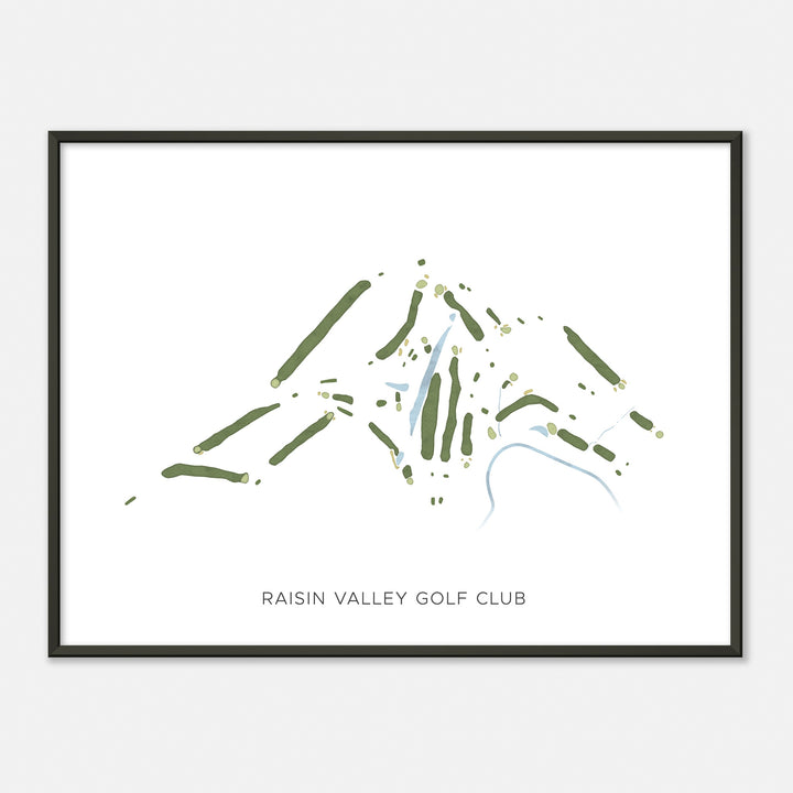 Print of Raisin Valley Golf Club Modern Map