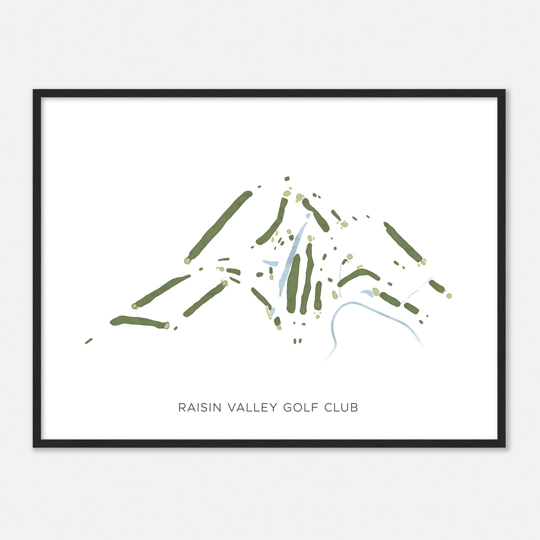 Print of Raisin Valley Golf Club Modern Map