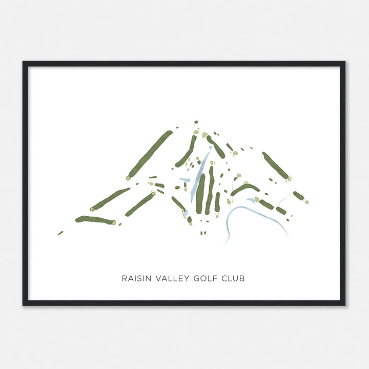 Print of Raisin Valley Golf Club Modern Map