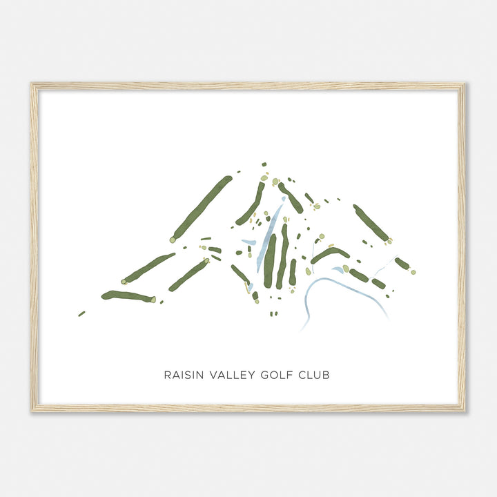 Print of Raisin Valley Golf Club Modern Map