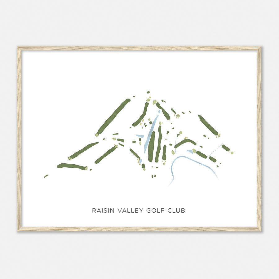 Print of Raisin Valley Golf Club Modern Map