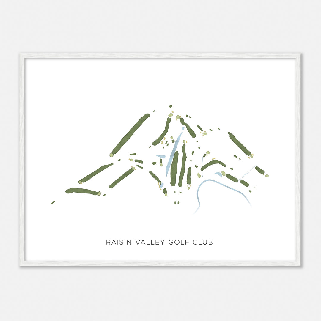 Print of Raisin Valley Golf Club Modern Map