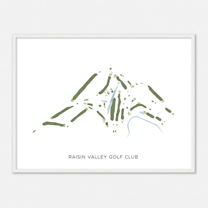 Print of Raisin Valley Golf Club Modern Map