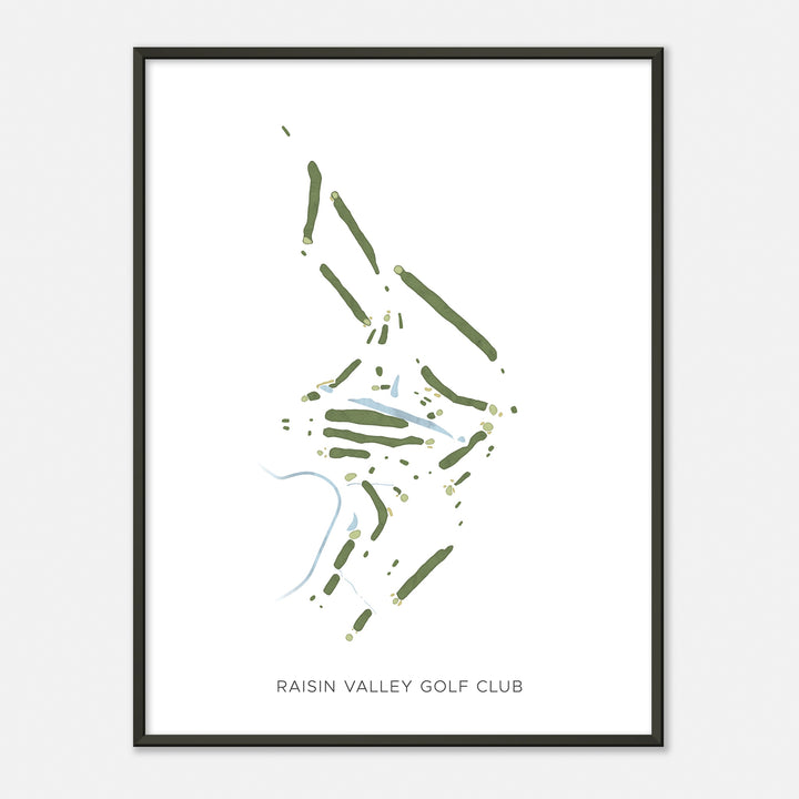 Print of Raisin Valley Golf Club Modern Map