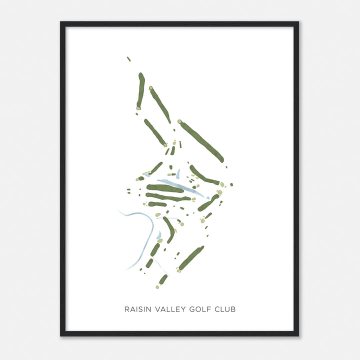 Print of Raisin Valley Golf Club Modern Map