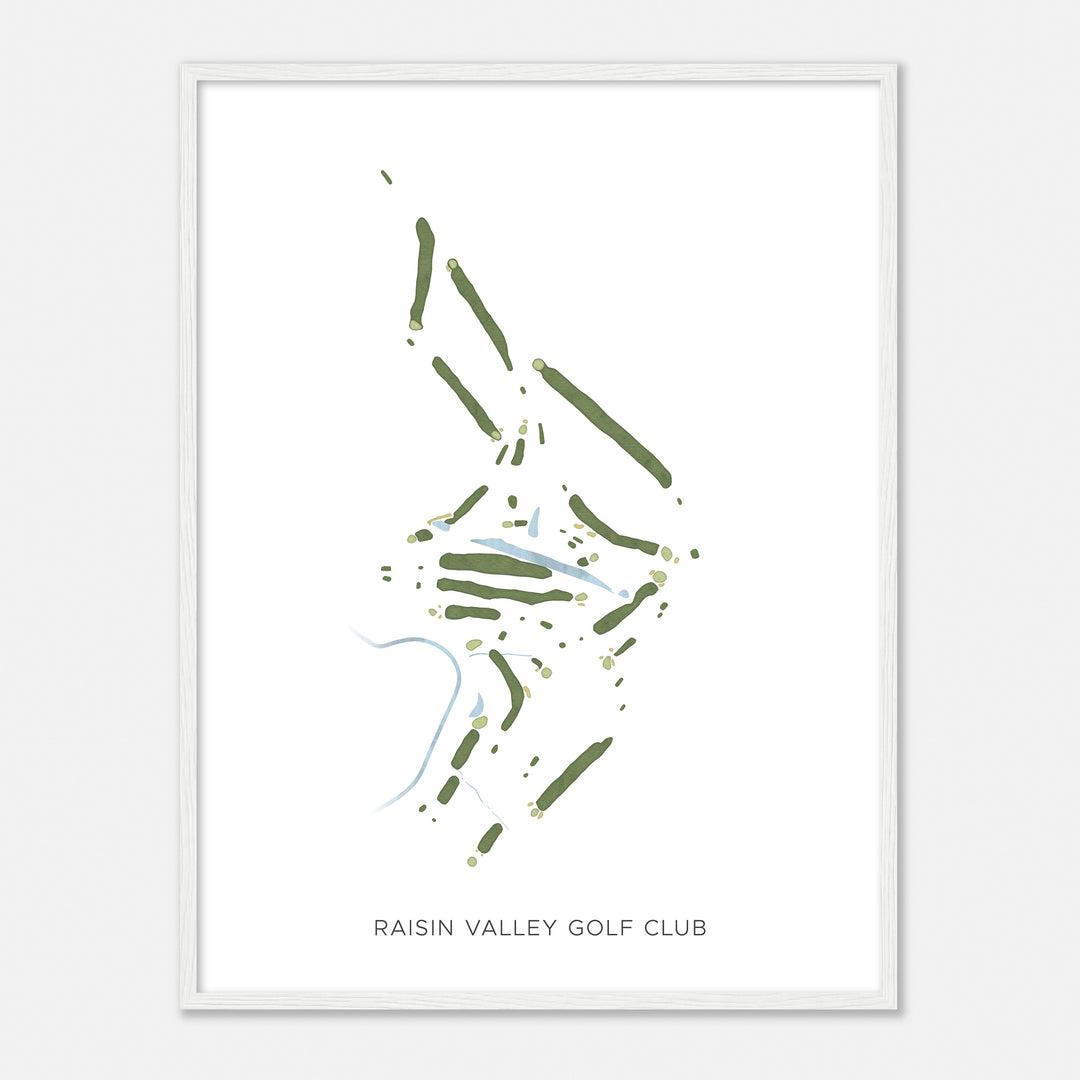 Print of Raisin Valley Golf Club Modern Map