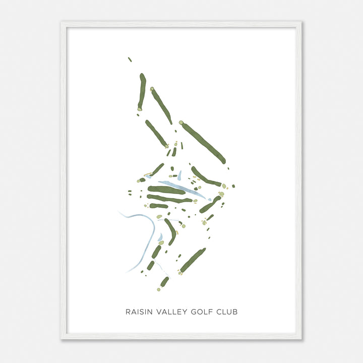 Print of Raisin Valley Golf Club Modern Map