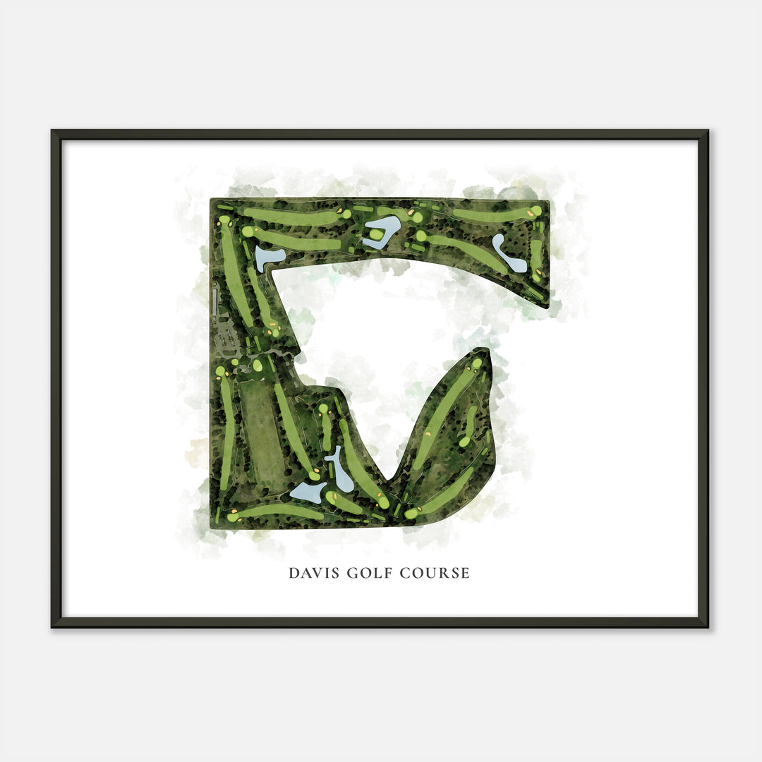 Print of Davis Golf Course Classic Map
