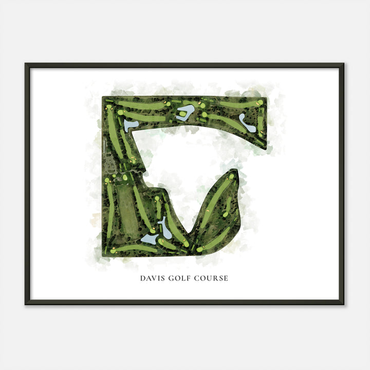 Print of Davis Golf Course Classic Map