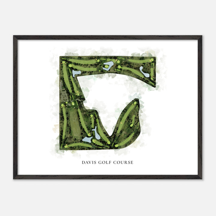 Print of Davis Golf Course Classic Map