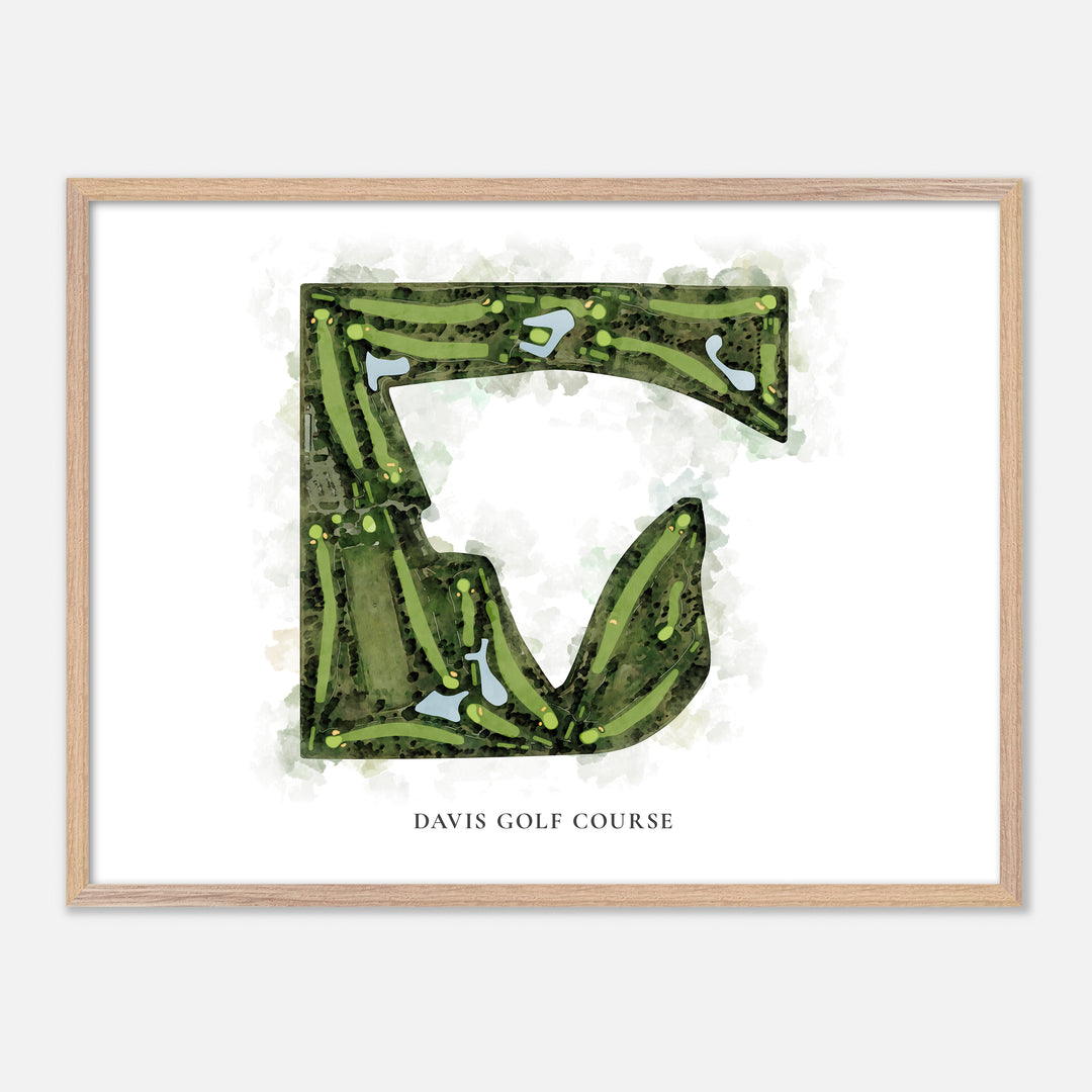 Print of Davis Golf Course Classic Map
