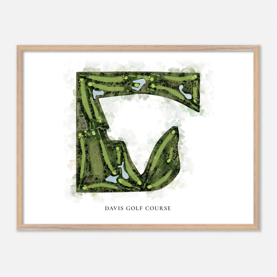 Print of Davis Golf Course Classic Map