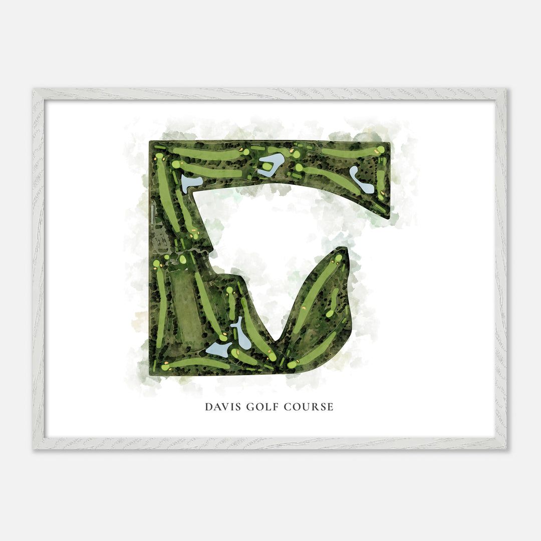 Print of Davis Golf Course Classic Map