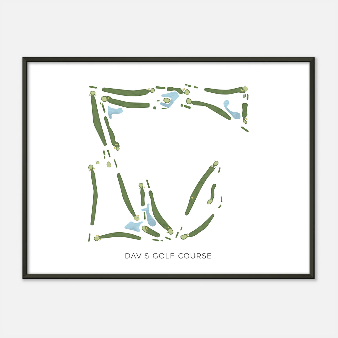 Print of Davis Golf Course Modern Map