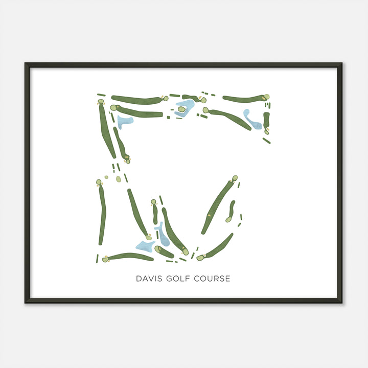 Print of Davis Golf Course Modern Map