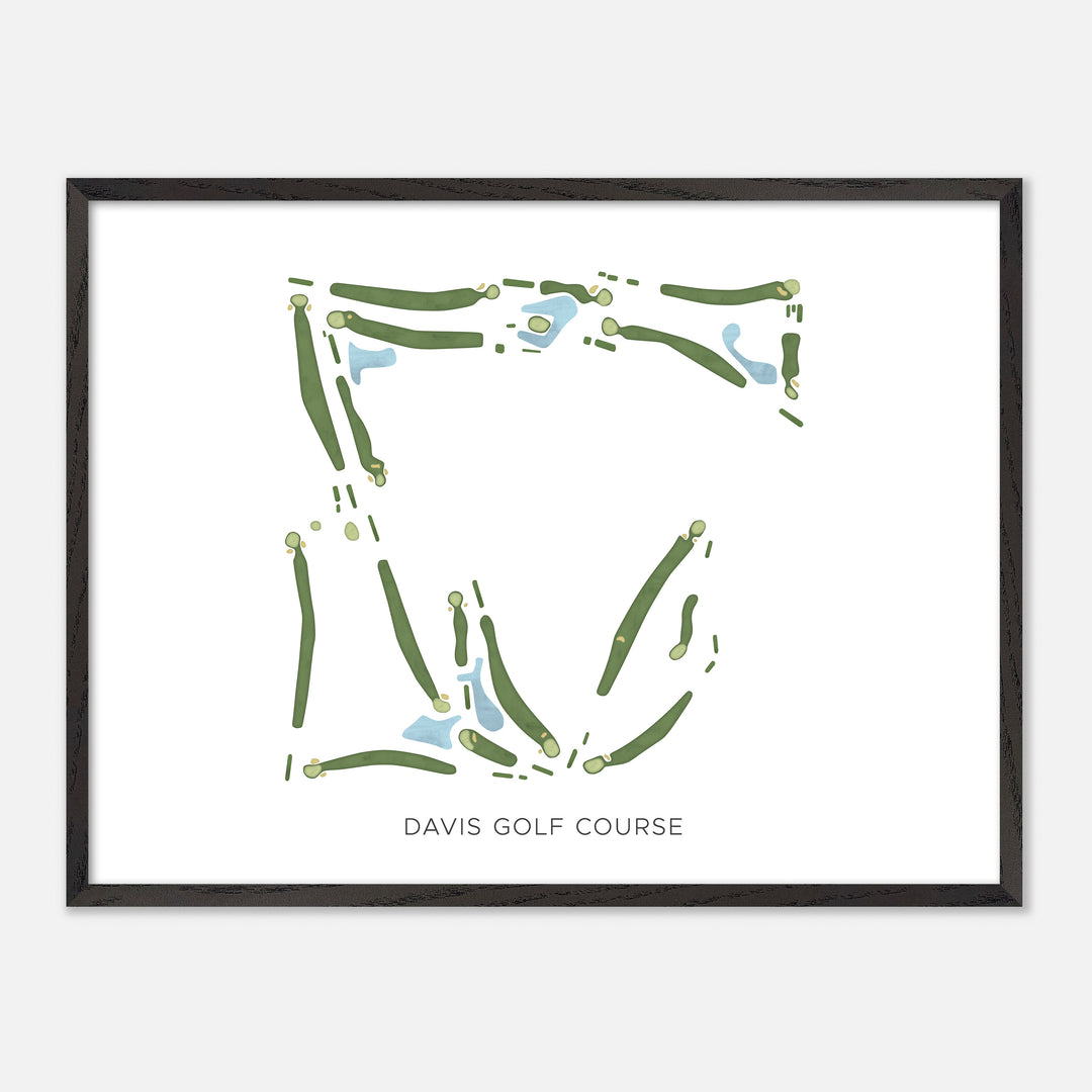 Print of Davis Golf Course Modern Map