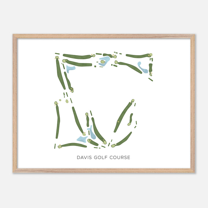 Print of Davis Golf Course Modern Map
